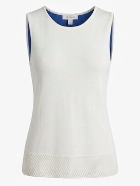 St. John Color Block Sleeveless Sweater Size P Like New